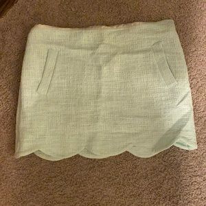Light blue scalloped top shop skirt